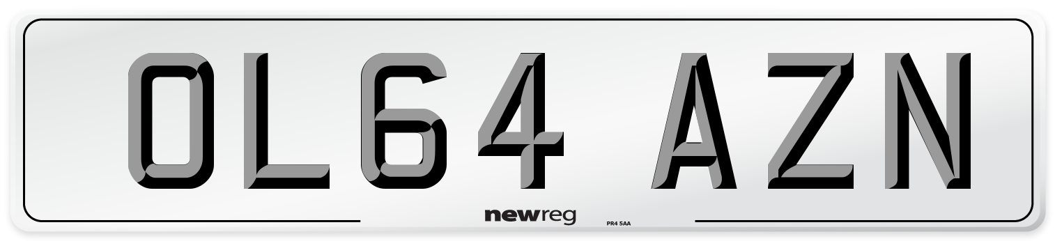 OL64 AZN Number Plate from New Reg